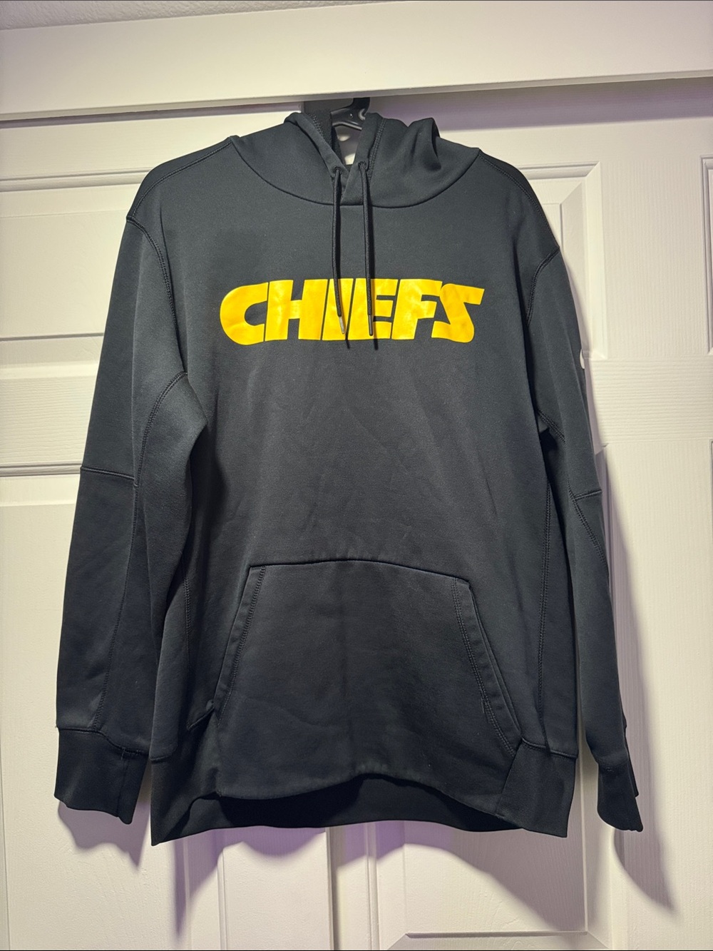 Nike Black Hoodie with Yellow CHIEFS Logo